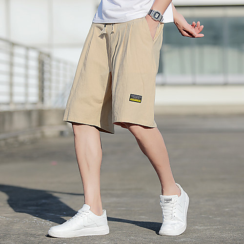 

Men's Sporty Basic Plus Size Loose Chinos Pants - Solid Colored Drawstring Cotton Black Khaki Light Green US32 / UK32 / EU40 / US34 / UK34 / EU42 / US36 / UK36 / EU44