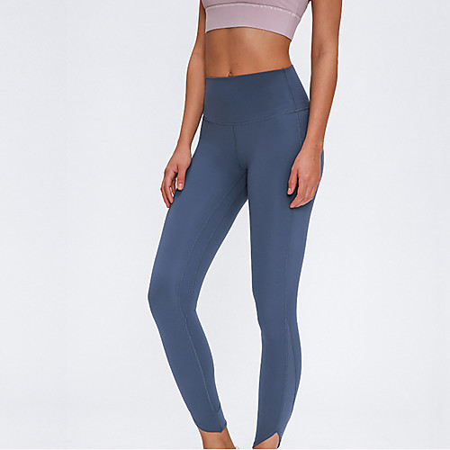 

Women's High Waist Yoga Pants Solid Color Dark Grey Red Brown Black Blue Light gray Nylon Running Fitness Gym Workout Tights Leggings Sport Activewear Breathable Tummy Control Butt Lift Moisture