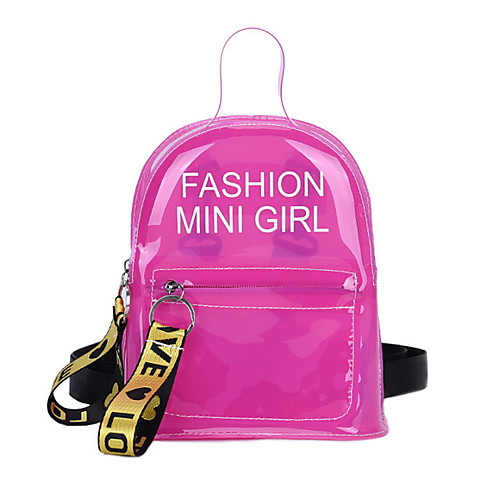 

Girls' Zipper PVC Crossbody Bag Letter White / Black / Purple