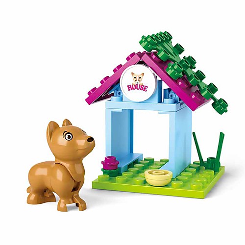 

Building Blocks Educational Toy 19 pcs Dog House Cartoon compatible Plastic Shell Legoing Exquisite Hand-made Decompression Toys DIY Boys and Girls Toy Gift / Kid's