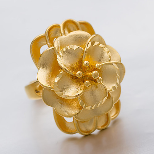 

Women's Ring Open Cuff Ring Adjustable Ring 1pc Gold Gold Plated Irregular Statement Stylish Luxury Wedding Party Evening Jewelry