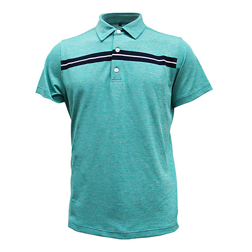 

Men's Tennis Golf Tee / T-shirt Polos Shirt Stripes Breathable Quick Dry Soft Autumn / Fall Spring Summer Sports Outdoor / Cotton / Micro-elastic