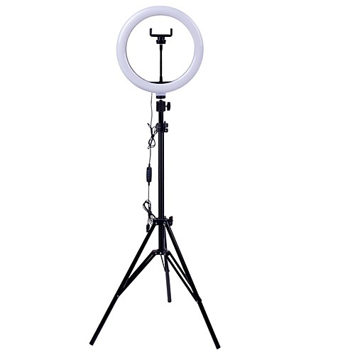 

26cm LED Selfie Ring Light 24W 5500K Studio Photography Photo Fill Ring Light with Tripod for iphone Smartphone Makeup