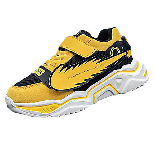 

Boys' Comfort Mesh / PU Trainers / Athletic Shoes Big Kids(7years ) Running Shoes Black / Yellow / Blue Spring / Color Block