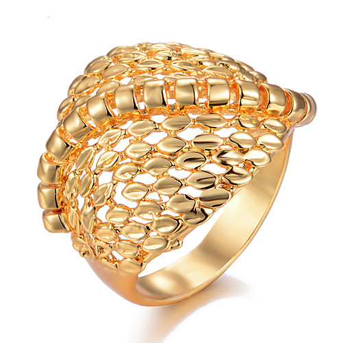 

Women's Ring Wedding Ring Belle Ring 1pc Gold Gold Plated Irregular Statement Stylish Luxury Wedding Party Evening Jewelry