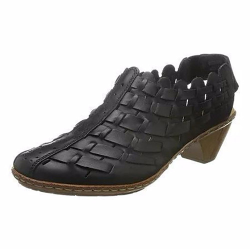 

Women's Sandals Spring & Summer Chunky Heel Round Toe Daily Rubber White / Black / Beige