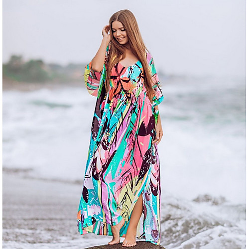 

Women's Rainbow One-piece Swimwear Swimsuit - Geometric One-Size Rainbow
