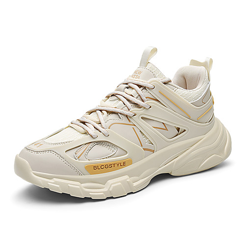 

Unisex Fall / Spring & Summer Daily Outdoor Trainers / Athletic Shoes Running Shoes / Walking Shoes Mesh Breathable Non-slipping Shock Absorbing Dark Grey / Beige