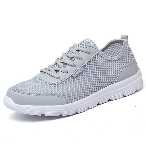 

Men's Summer Outdoor Trainers / Athletic Shoes Mesh Breathable Black / Light Grey / Blue