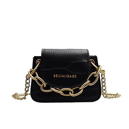 

Women's Pattern / Print / Chain PU Crossbody Bag Solid Color Black / Yellow / Brown