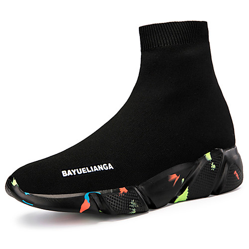 

Men's / Unisex Fall Sporty / Casual Daily Outdoor Trainers / Athletic Shoes Running Shoes / Walking Shoes Tissage Volant Breathable Non-slipping Shock Absorbing Black and White / Black / Yellow
