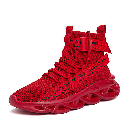 

Men's Comfort Shoes PU Fall Athletic Shoes Walking Shoes Red / White / Black
