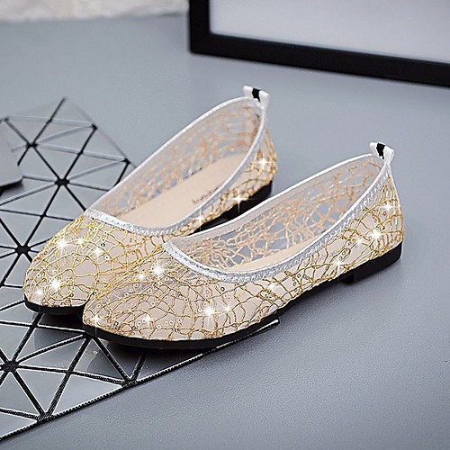 

Women's Flats Summer Flat Heel Pointed Toe Daily PU White / Black / Pink