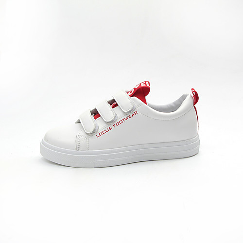 

Women's Sneakers 2020 Spring & Summer / Fall & Winter Flat Heel Round Toe Daily Outdoor PU Black / Red