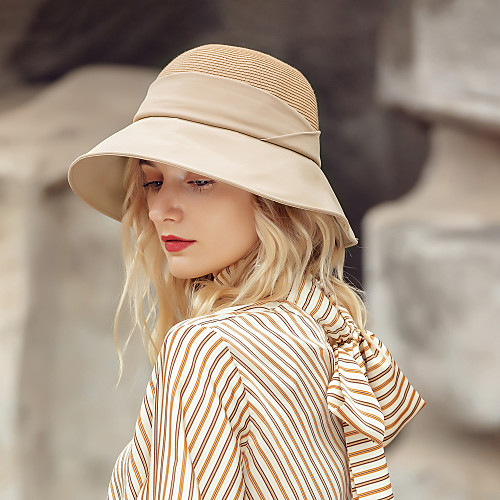 

Elegant Polyester Hats with Color Block 1pc Casual / Daily Wear Headpiece
