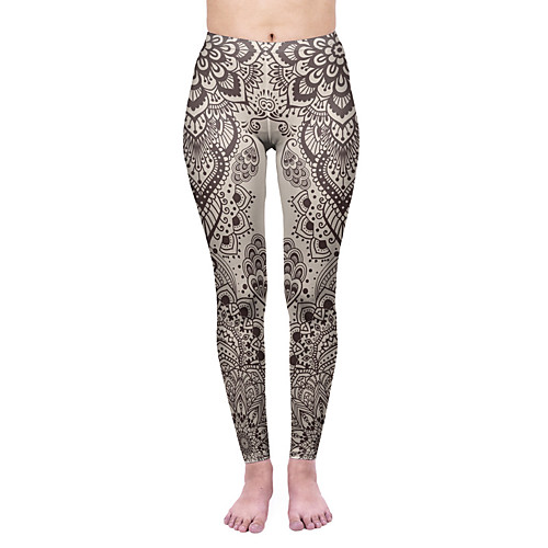 

Women's Yoga Pants 3D Print Gray Elastane Yoga Running Fitness Tights Leggings Sport Activewear Quick Dry Tummy Control Butt Lift Moisture Wicking High Elasticity Skinny