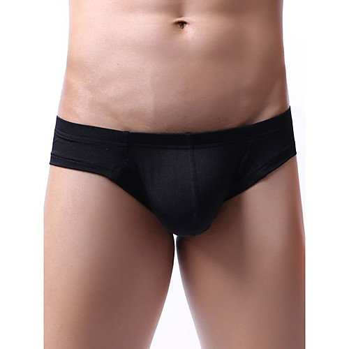 

Men's Basic Briefs Underwear - Normal Low Waist White Black Blue S M L