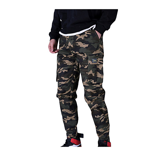 

Men's Sporty Basic Daily Weekend Slim Cotton Chinos Tactical Cargo Pants - Camouflage Solid Colored Spring Summer Army Green Khaki Rainbow US32 / UK32 / EU40 / US34 / UK34 / EU42 / US36 / UK36 / EU44