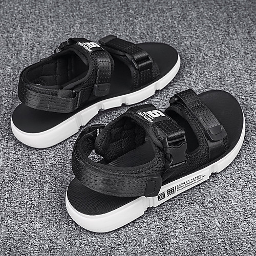 

Men's Summer Casual / Beach Daily Outdoor Sandals Water Shoes / Upstream Shoes Canvas Breathable Non-slipping Wear Proof White / Black
