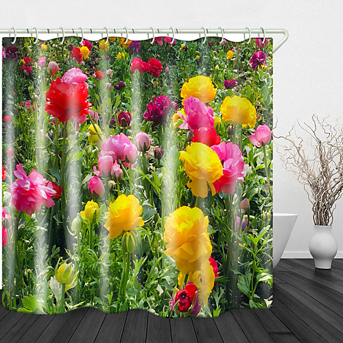 

Bathroom Shower Curtains & Hooks Rainbow Neoclassical Polyester Waterproof
