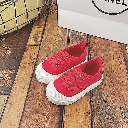 

Boys' Comfort Canvas Sneakers / Flats Big Kids(7years ) White / Black / Red Spring
