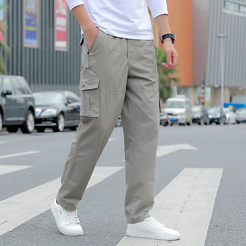 

Men's Hiking Pants Hiking Cargo Pants Summer Outdoor Breathable Quick Dry Soft Sweat-wicking Cotton Pants / Trousers Bottoms Camping / Hiking Hunting Fishing Army Green Grey Khaki L XL XXL XXXL 4XL