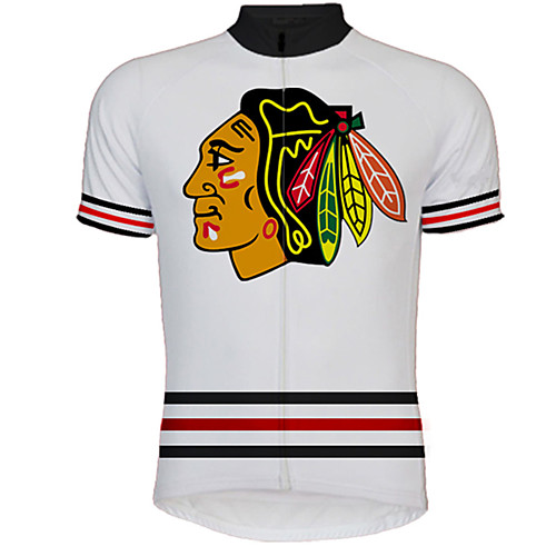 

21Grams Men's Short Sleeve Cycling Jersey Polyester OrangeWhite Stripes Funny Bike Jersey Top Mountain Bike MTB Road Bike Cycling UV Resistant Breathable Quick Dry Sports Clothing Apparel / Stretchy