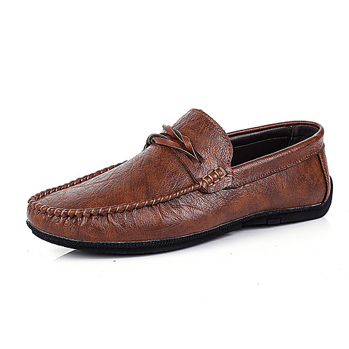 

Men's Fall / Spring & Summer Casual / British Daily Outdoor Loafers & Slip-Ons Microfiber Breathable Non-slipping Wear Proof Black / Brown / Gray