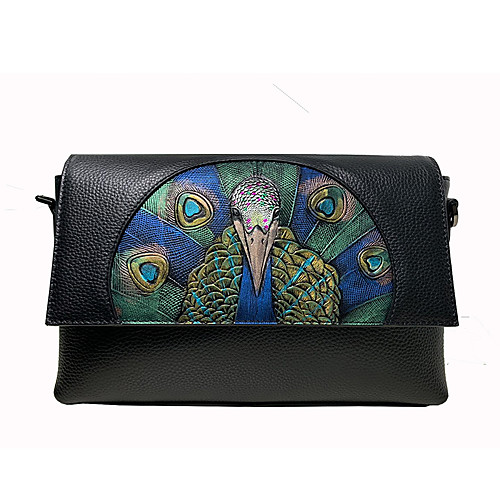 

Women's Zipper Cowhide Clutch / Evening Bag / Crossbody Bag Animal Blue