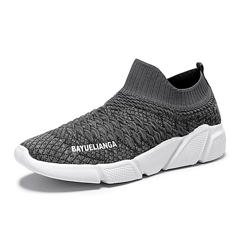 

Unisex Fall Sporty / Casual Daily Outdoor Trainers / Athletic Shoes Running Shoes / Walking Shoes Tissage Volant Breathable Non-slipping Shock Absorbing Black / Yellow / Black / Gray