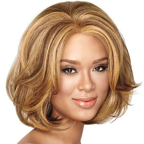 

Synthetic Wig Curly Matte Pixie Cut Wig Short Dark Brown / Golden Blonde Synthetic Hair 10 inch Women's Fashionable Design curling Fluffy Brown