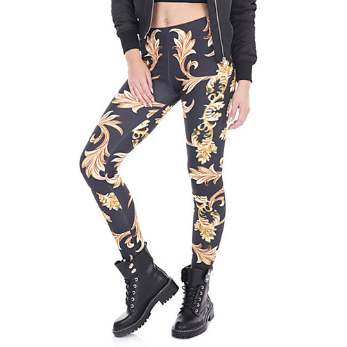 

Women's Yoga Pants 3D Print Black Elastane Yoga Running Fitness Tights Leggings Sport Activewear Quick Dry Tummy Control Butt Lift Moisture Wicking High Elasticity Skinny