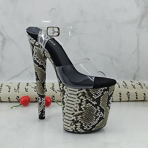 

Women's Sandals Summer Stiletto Heel Open Toe Daily PU Khaki