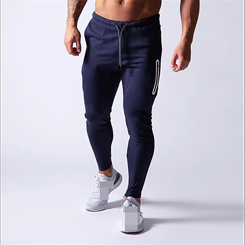 

Men's High Waist Jogger Pants Joggers Running Pants Track Pants Sports Pants 1pc Pocket Drawstring Cotton Sports Bottoms Running Walking Jogging Training Breathable Moisture Wicking Soft Solid