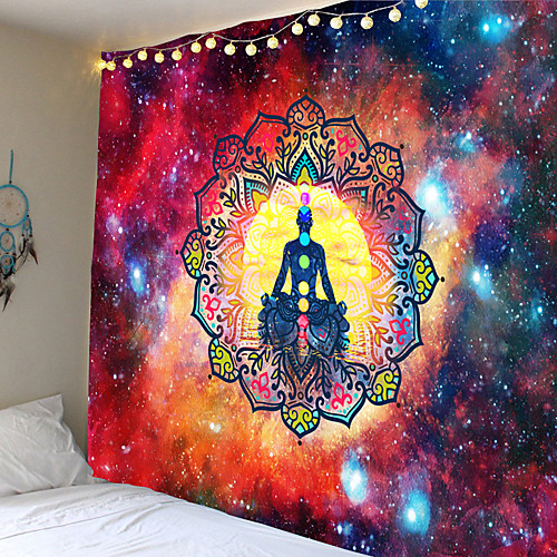 

D Chakra Tapestry Ombre Galaxy Psychedelische Tapestry Boho Decor Mandala Tapijt Muur Opknoping Hippie Wandtapijten Yoga Mat Koele