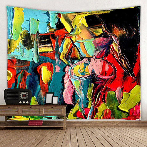 

Abstract Back View Digital Printed Tapestry Decor Wall Art Tablecloths Bedspread Picnic Blanket Beach Throw Tapestries Colorful Bedroom Hall Dorm Living Room Hanging