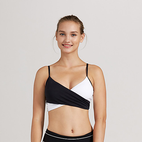 

Women's Sports Bra Light Support Open Back Removable Pad Fashion Black / White Gray Yoga Running Fitness Top Sport Activewear Breathable Comfort Quick Dry Freedom Stretchy