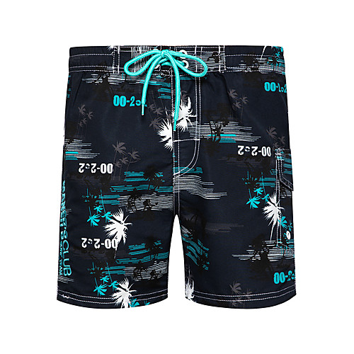 

Men's Boho Orange Green Blue Board Shorts Bottoms Bikini Bottoms Beach board shorts Swimwear Swimsuit - Floral Tropical Lace up Breathable S M L Orange