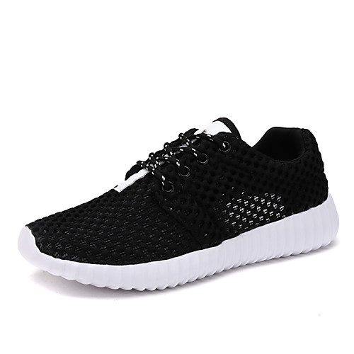 

Men's Summer Sporty Athletic Trainers / Athletic Shoes Running Shoes Mesh / Elastic Fabric Non-slipping White / Black