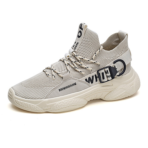 

Men's Fall / Spring & Summer Sporty / Casual Daily Outdoor Trainers / Athletic Shoes Running Shoes / Walking Shoes Tissage Volant Breathable Non-slipping Shock Absorbing Black / Gold / Black and