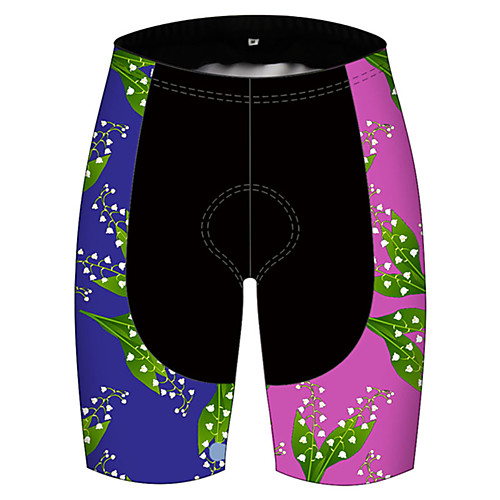 

21Grams Women's Cycling Shorts Bike Bottoms Quick Dry Sports Floral Botanical BluePink Mountain Bike MTB Road Bike Cycling Clothing Apparel Bike Wear / Stretchy