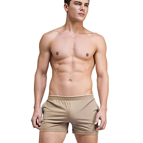 

Superbody Men's Running Shorts Athletic Shorts Workout Shorts 1pc Elastane Sports Bottoms Running Walking Jogging Gym Workout Breathable Quick Dry Soft Solid Colored Black Yellow Blushing Pink Khaki
