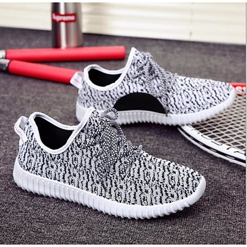 

Men's Summer Outdoor Trainers / Athletic Shoes PU Non-slipping White / Black / Gray