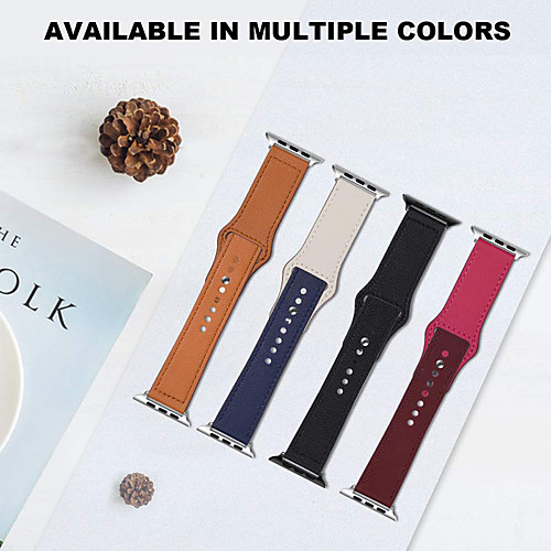 

Leather Watch Band Strap for Apple Watch Series 4/3/2/1 17cm / 6.69 Inches 3.8cm / 1.5 Inches