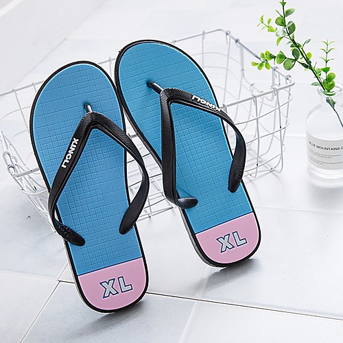 

Women's Slippers & Flip-Flops Summer Flat Heel Open Toe Daily PU Purple / Blue