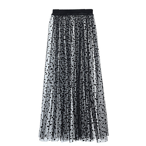 

Women's Swing Skirts - Polka Dot Black S M L