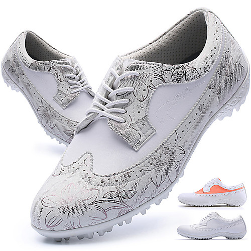 

Women's Golf Shoes Breathable Wearable Comfortable Golf Outdoor Exercise Spring, Fall, Winter, Summer Grey Orange White