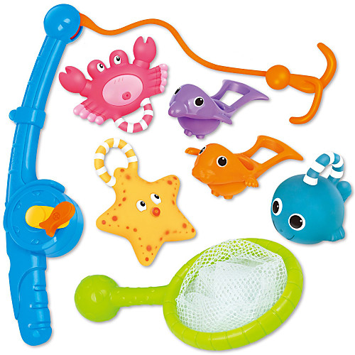 

Bath Toy Fishing Floating Squirts Toy Water Scoop Toy Bathtub Pool Toys Bath Toys Bathtub Toy Rubber Swimming Pool Bathtub Bathroom 8 pcs Kid's Child's Summer for Toddlers, Bathtime Gift for Kids