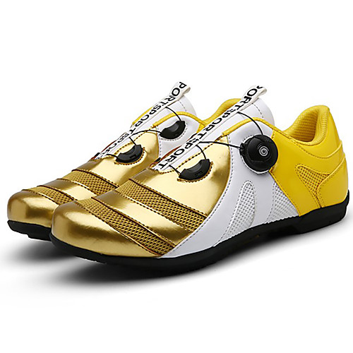 

Men's Spring & Summer Sporty Athletic Trainers / Athletic Shoes Cycling Shoes PU / Elastic Fabric Non-slipping Black / White / White / Yellow / White Color Block