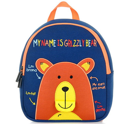 

Large Capacity Oxford Cloth Zipper Commuter Backpack Cartoon Daily Blue